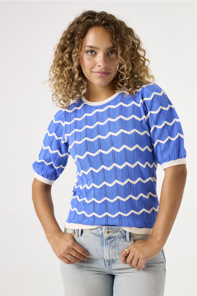 TRUI MET PATROON D50044 2514 DAZZLING BLUE